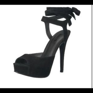 Guess Womens Kassie Suede Peep Toe Special Occasion Platform Sandals 7.5 ULN